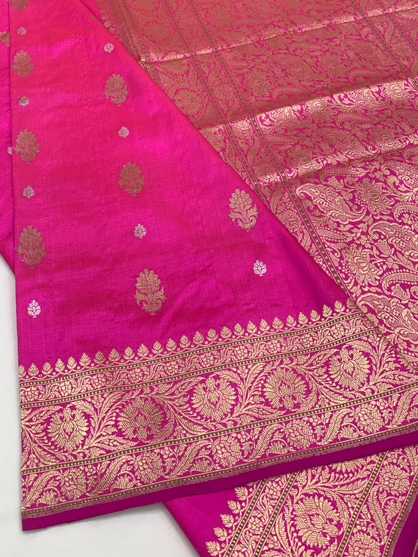 Banarasi Saree with Golden Zari Weave