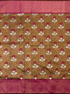 Tissue Zari Kota Saree Deep-Brown In Color