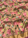 Tissue Zari Kota Saree Peach In Color
