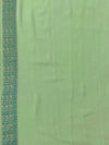 Georgette Banarasi Saree Pista-Green In Colour