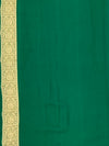 Georgette Banarasi Saree Bottle-Green In Colour