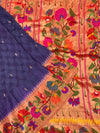 Paithani Bandhani Saree Purple In Colour
