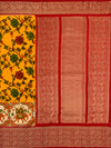 Kanjeevaram Print Saree Mustard In Colour