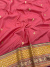 Mashru Silk Saree Peach In Colour