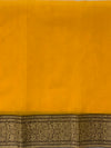 Chanderi Kora Saree Mustard In Colour