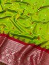 Gadwal Pattu Saree Green In Colour