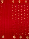 Chanderi Silk Saree Red In Colour