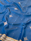 Soft Silk Saree Dark-Blue In Colour
