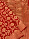 Banarasi Silk Saree Red In Colour