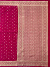 Banarasi Silk Saree Hot-Pink In Colour