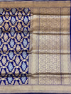 Banarasi Kadwa Weave Silk Saree Blue In Colour