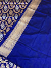 Banarasi Kadwa Weave Silk Saree Blue In Colour
