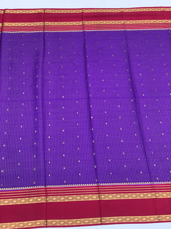 Mysore Silk Saree Violet In Colour