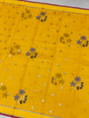 Zari Kota Saree Mango-Yellow In Color
