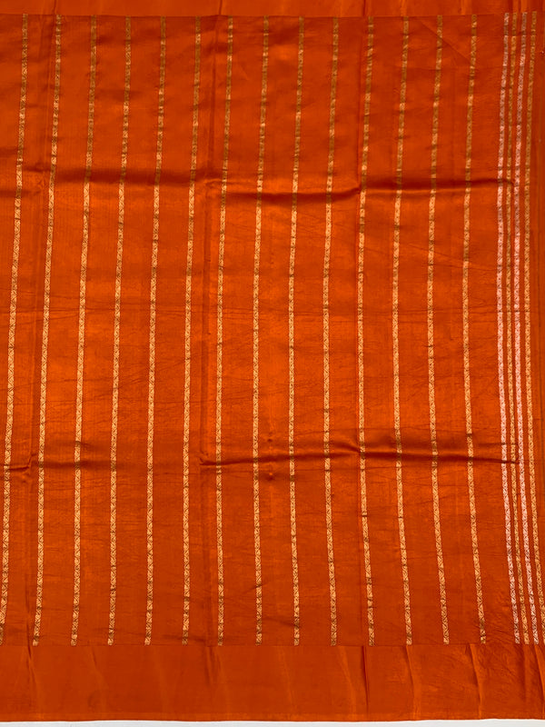 Chanderi Silk Saree Peach In Colour