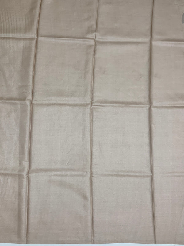 Tussore Printed Saree Light Pastel-Peach In Colour