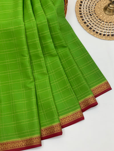 Mysore Silk Saree Green In Colour