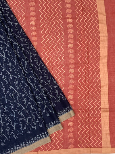 The Timeless Charm of Cotton Kota Blue Saree