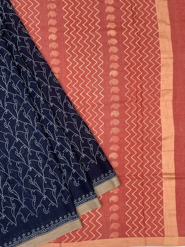 The Timeless Charm of Cotton Kota Blue Saree