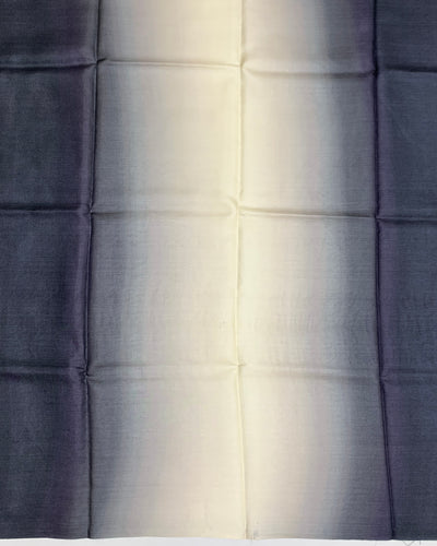 Tussore Printed Saree Elephant-Grey In Colour