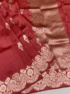 Chanderi Silk Saree Onion-Pink In Colour
