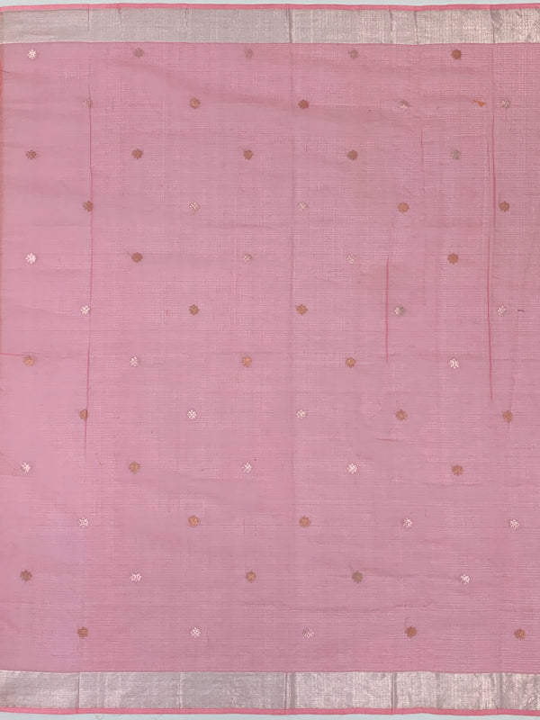 Zari Kota Saree Orange In Color