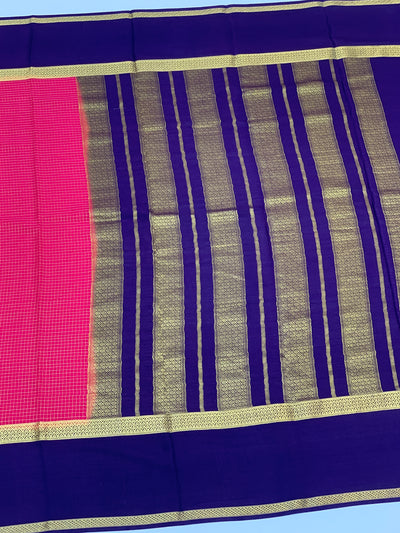 Mysore Silk Saree Pink In Colour