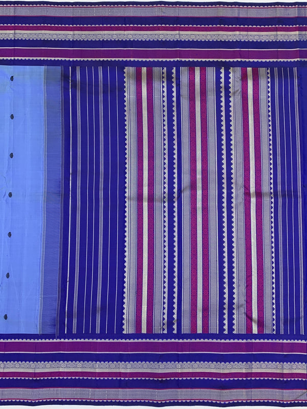 Kanjeevaram Silk Saree Blue In Colour