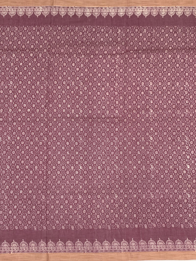 Elegant Hand-Block Printed Cotton Kota Saree