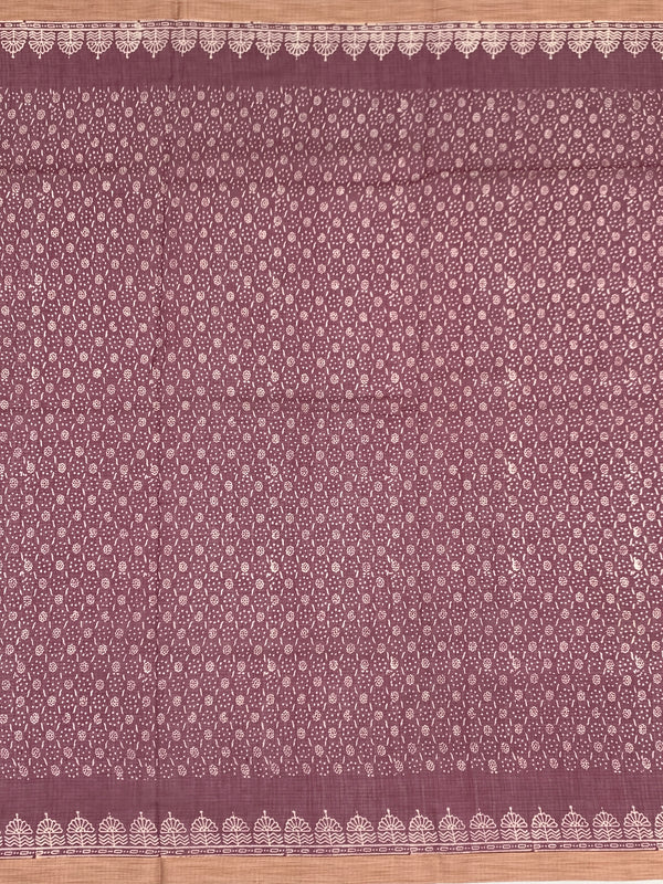 Elegant Hand-Block Printed Cotton Kota Saree