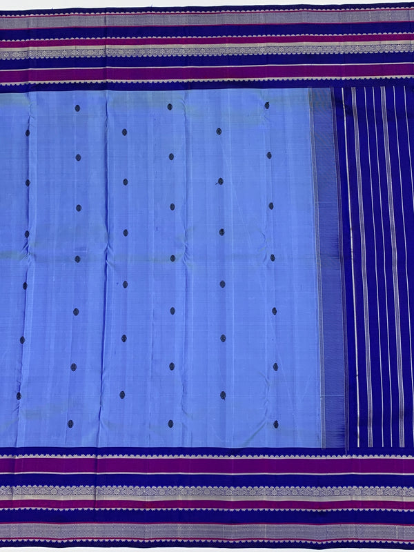 Kanjeevaram Silk Saree Blue In Colour