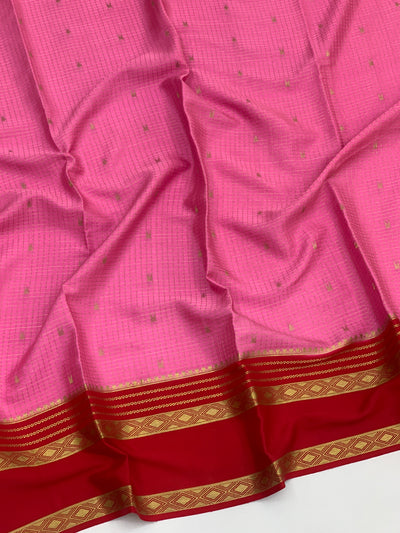 Mysore Silk Saree Light-Magenta In Colour