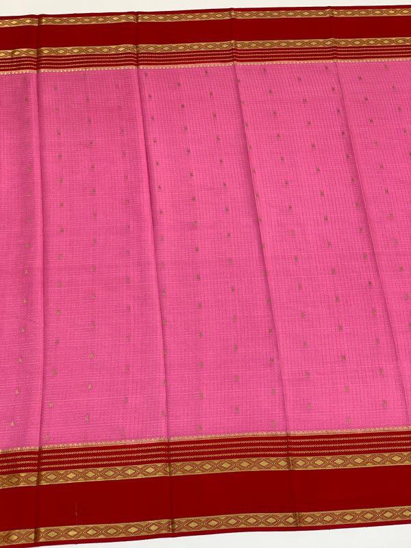 Mysore Silk Saree Light-Magenta In Colour