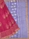Elegance in Pink: Cotton Kota Doria Saree