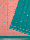 Zari Kota Saree Peach In Color