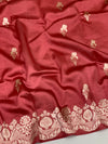 Chanderi Silk Saree Onion-Pink In Colour