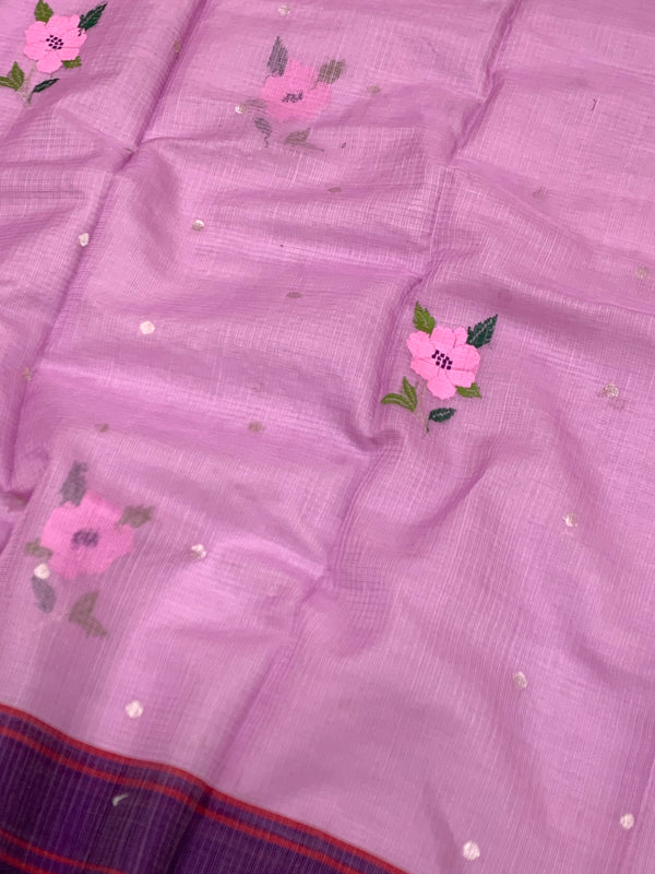 Zari Kota Saree Lavender In Color