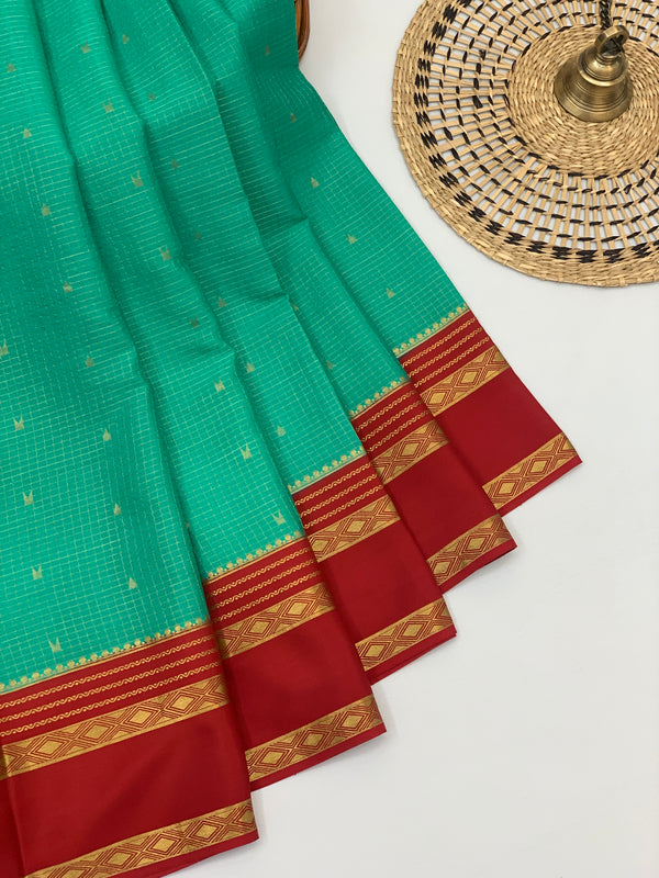 Mysore Silk Saree Sea-Green In Colour