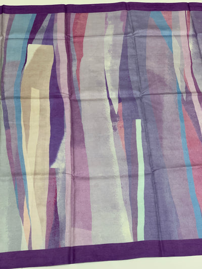 Tussore Printed Saree In Multi-Colour