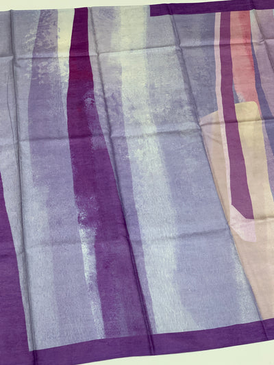 Tussore Printed Saree In Multi-Colour