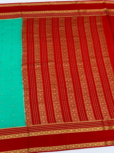 Mysore Silk Saree Sea-Green In Colour