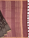 Earthy Crimson & Brown Cotton Kota Saree