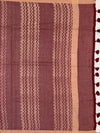 Earthy Crimson & Brown Cotton Kota Saree