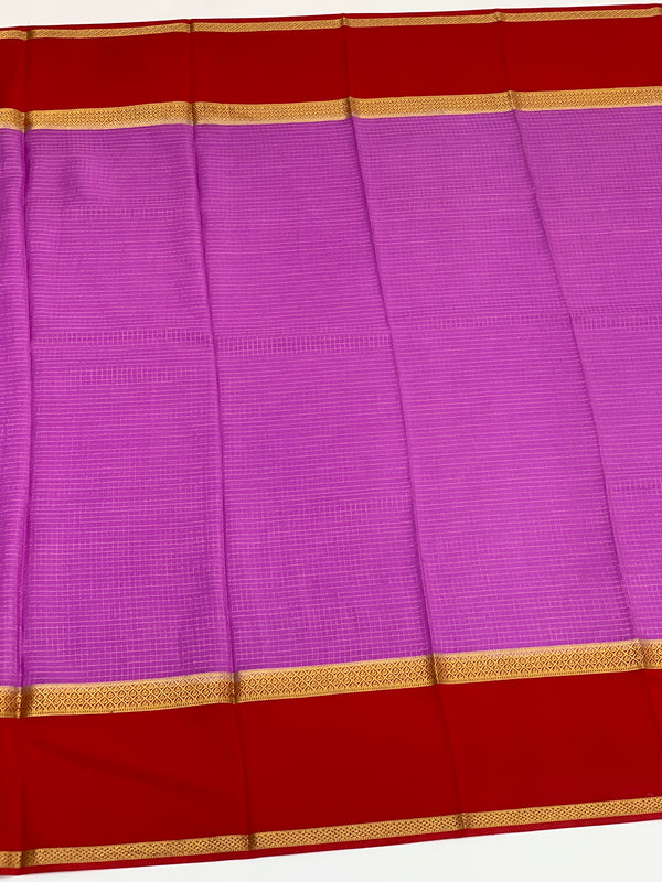 Mysore Silk Saree Lavender In Colour