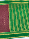 Mysore Silk Saree Wine In Colour