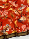 Mysore Silk Saree Red In Colour