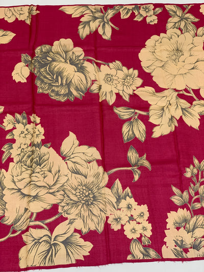 Tussore Printed Saree Pink In Colour