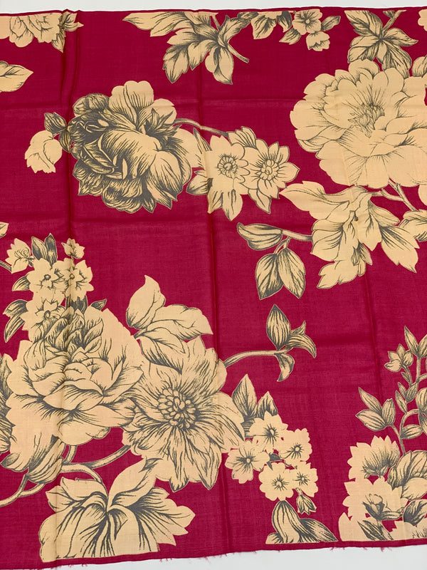 Tussore Printed Saree Pink In Colour