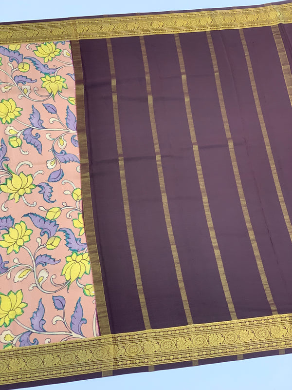 Mysore Silk Saree Dusk-Pink In Colour