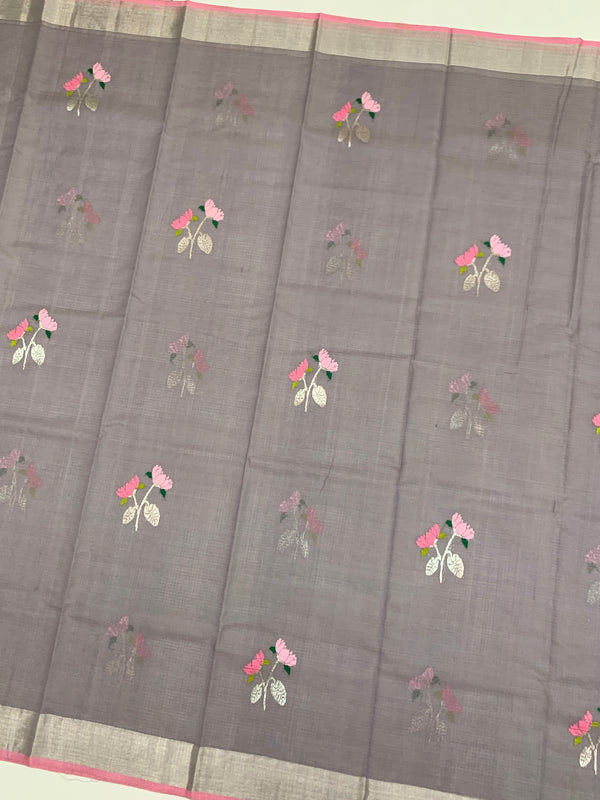 Zari Kota Saree Lilac In Color
